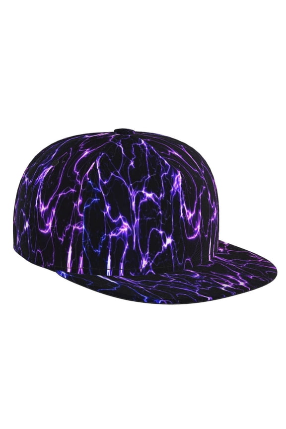 Galaxy Lightning for Baseball Cap Men Cap Flat Brim for Men Women Teens Adjustable Baseball Cap