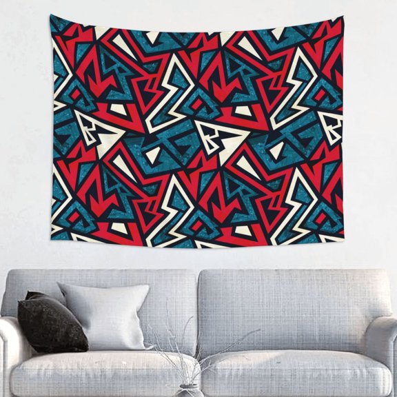 Hirioo Geometric Elements Print Tapestry Lightweight Fabric for Bedroom Aesthetic Home Wall Dorm Dcor Living Room Decor 29x37 Inch