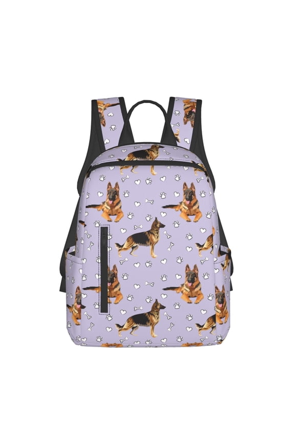 German Shepherd Dog for Lightweight Backpack, Durable and Comfortable, Ideal for Travel, School, Hiking, and Everyday Use