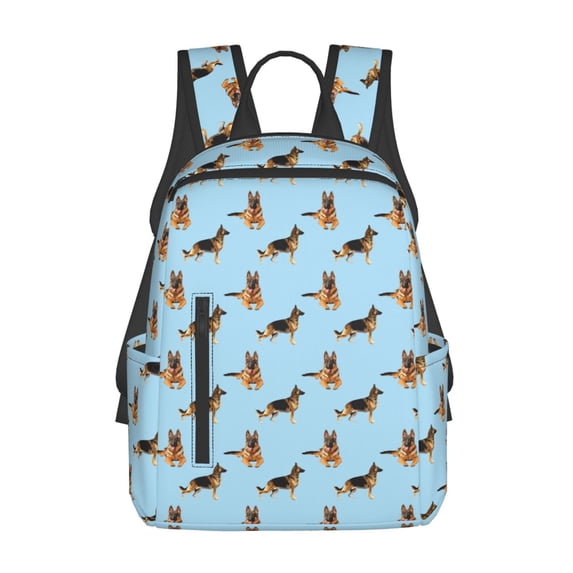 Hirioo German Shepherd Dog for Lightweight Backpack, Durable and Comfortable, Ideal for Travel, School, Hiking, and Everyday Use