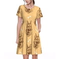 thumbnail image 1 of Hirioo German Shepherd Dog for Short Sleeve Dress Women's Short Sleeve Dress with Pockets, 1 of 6