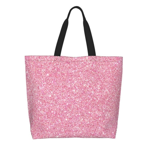 Hirioo Glitter for Single Shoulder Shopping Bag,Eco-Friendly Tote with Large,Perfect for Groceries, Travel, and Daily Use