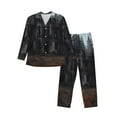 thumbnail image 1 of Hirioo Gloomy Mansion Forest Scene for Men's Pajama Sets 2 Piece Pjs Men's Long-Sleeved Pajama Set Button Down Sleepwear,S-XXL-XX-Large, 1 of 7
