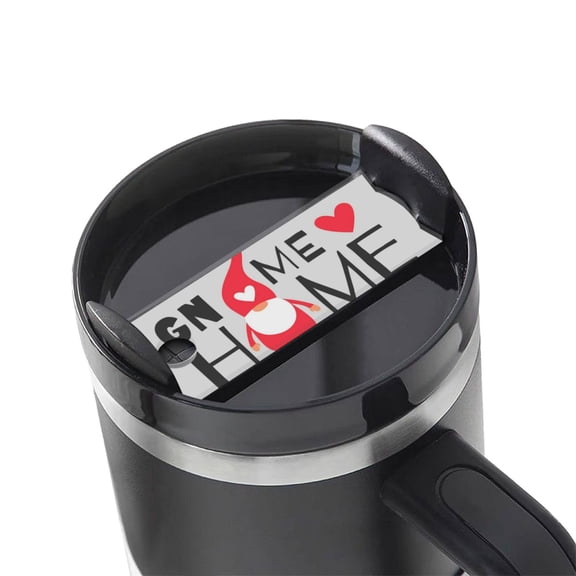 Hirioo Gnome Home With A Cute Gnome for Stanley Cup Lid Nameplate Personalized Acrylic Nameplate Tumbler Lid Topper(30oz , 40oz)