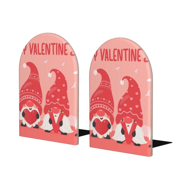 Hirioo Gnomes Hold The Letters LOVE for Bookends Decorative Bookends for Shelves for Home or Office, Non-Slip Base