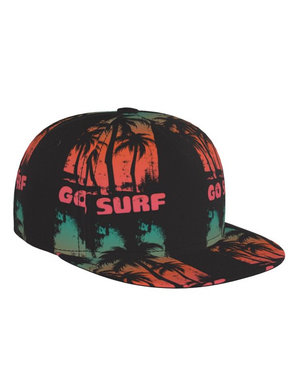 Go Surfer for Baseball Cap Men Cap Flat Brim for Men Women Teens Adjustable Baseball Cap