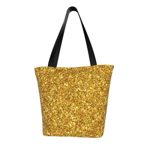 Hirioo Gold Glitter for Women's Casual Shoulder Tote Bag Handbag For Women Work College Travel Business Shopping