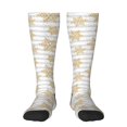 thumbnail image 1 of Hirioo Gold Snowflake for Adult Stockings Breathable Sock Non-Pilling,Contrasting Color Design, 1 of 6
