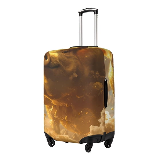Hirioo Golden Pig Cloud Fantasy for Elasticity Suitcase Cover (No luggage Included) Durable Luggage Protector Fits 18-32 Inch Luggage-Large