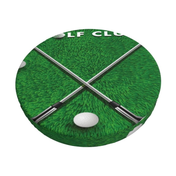 Hirioo Golf Sport Club for Round Bar Stool Seat Covers Washable Stool Cushion Slipcover Elastic Bar Chair Covers for 12-14 Inch Chair-13 inch