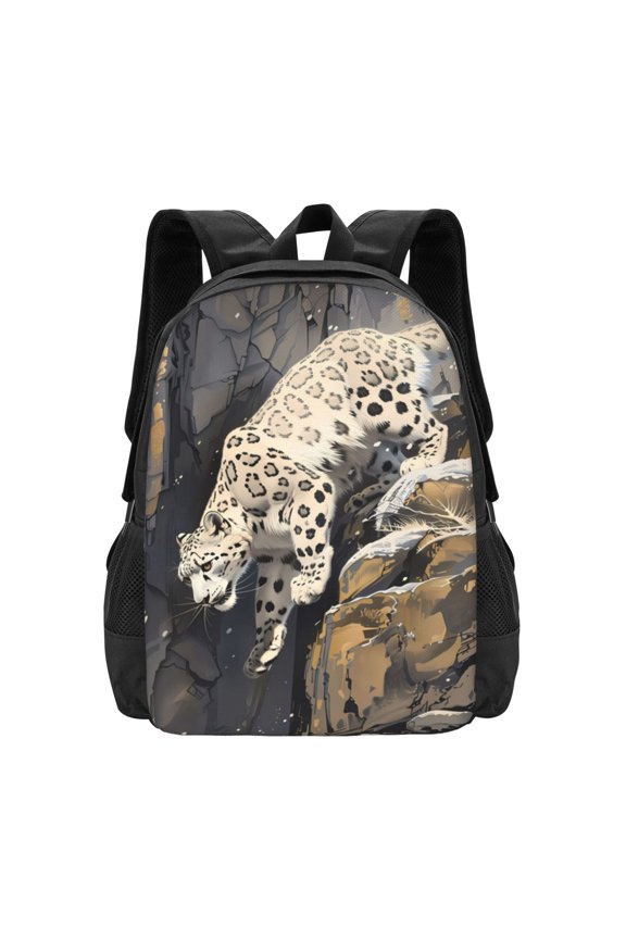 Graceful Snow Leopard for Minimalist Backpack Large Capacity Backpack Travel Backpack For School