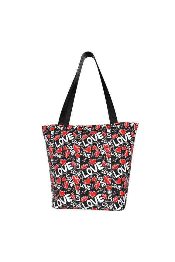 Graffiti Valentine Day for Women's Casual Shoulder Tote Bag Handbag For Women Work College Travel Business Shopping