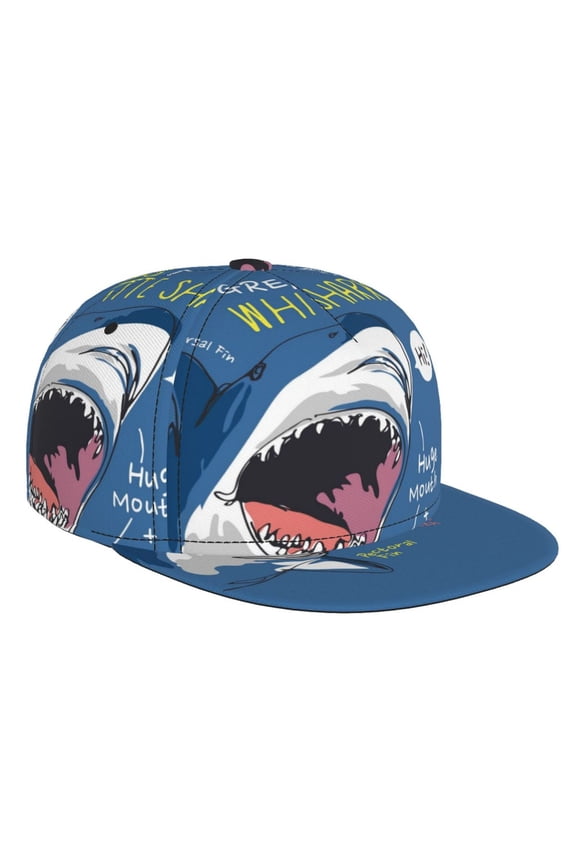 Great White Shark for Baseball Cap Men Cap Flat Brim for Men Women Teens Adjustable Baseball Cap
