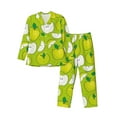 thumbnail image 1 of Hirioo Green Apple for Men's Pajama Sets 2 Piece Pjs Men's Long-Sleeved Pajama Set Button Down Sleepwear,S-XXL-Medium, 1 of 7