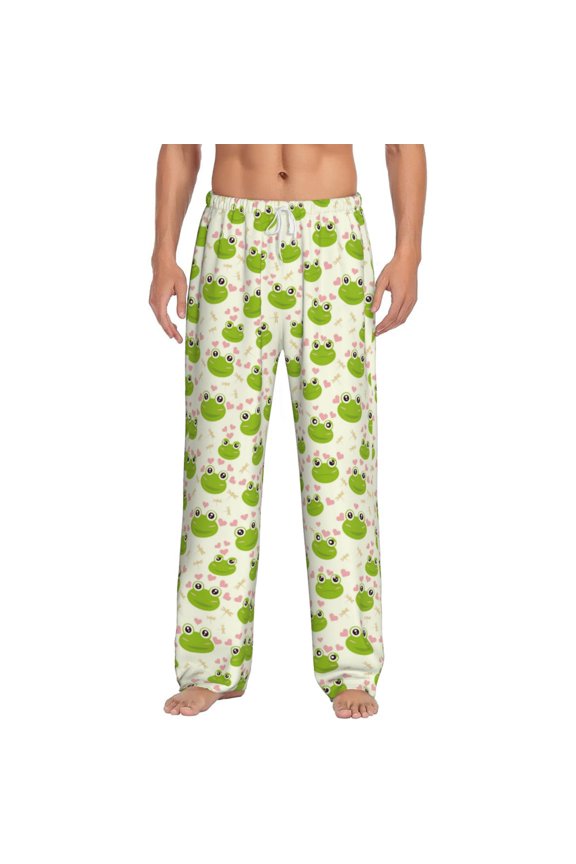 Green Frog for Women's PJ Pajama Pants Sleep Pants Women's Home Trousers with Pockets,S-3XL-3X-Large