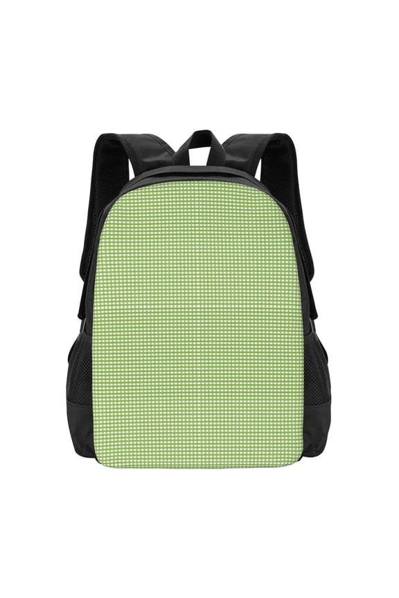 Green Gingham for Minimalist Backpack Large Capacity Backpack Travel Backpack For School