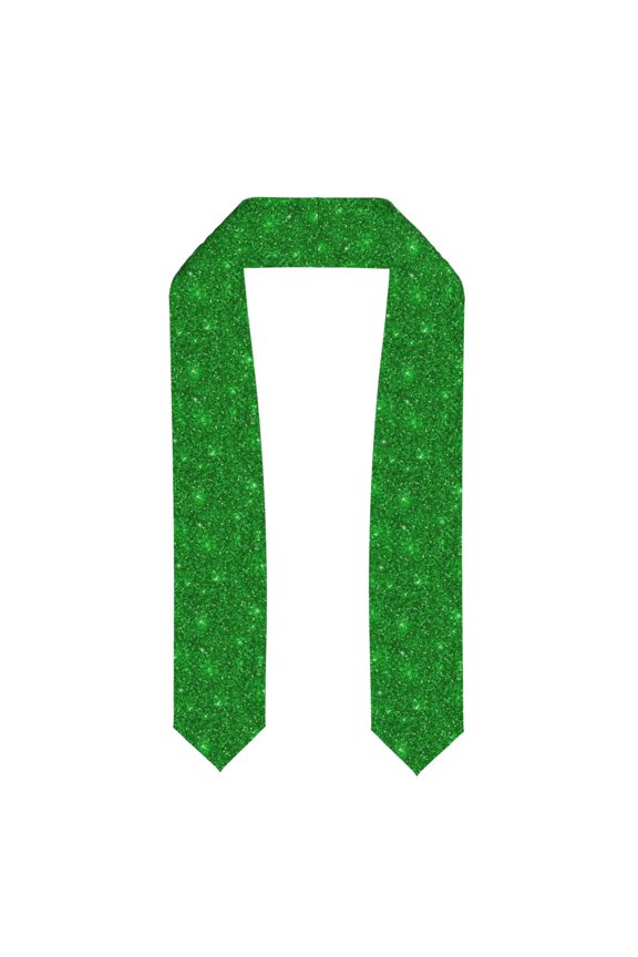Green Glitter for 72" Graduation Shawl Stole Unisex Adults Graduation Sash Honor Graduation Stole for High School and College-Flattened