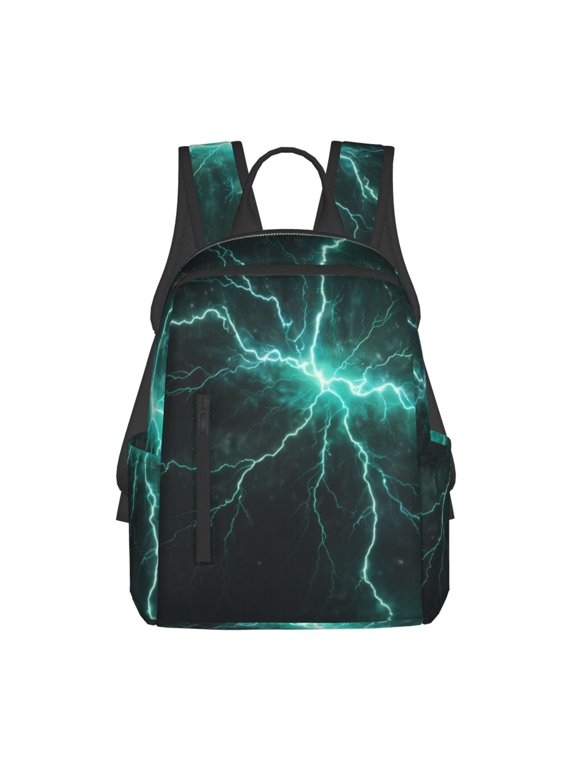 Green Lightning Flash for Lightweight Backpack, Durable and Comfortable, Ideal for Travel, School, Hiking, and Everyday Use