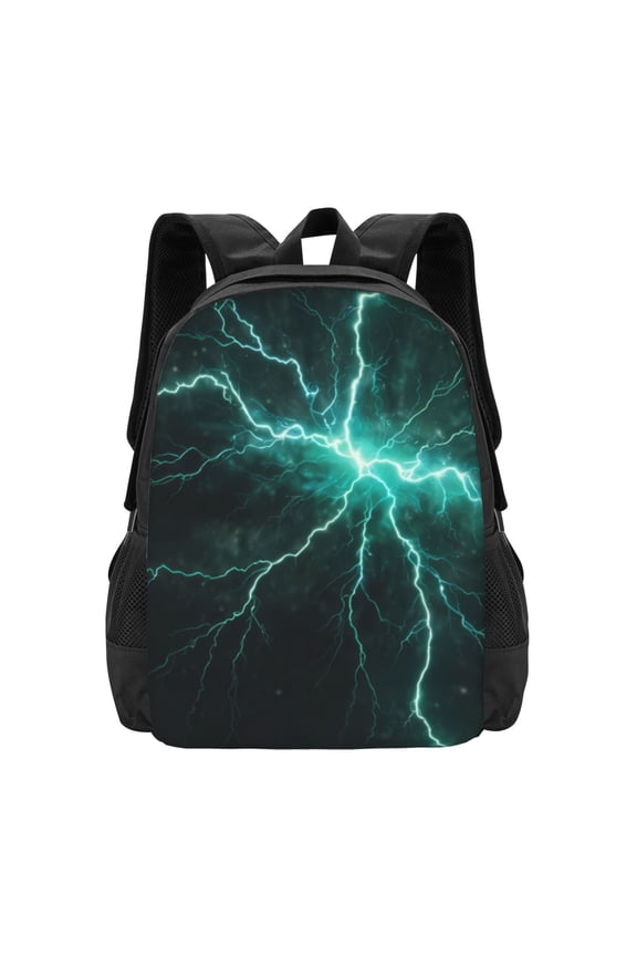 Green Lightning Flash for Minimalist Backpack Large Capacity Backpack Travel Backpack For School