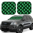 thumbnail image 1 of Hirioo Green Monster for 2PCS Windshield Sun Shade Foldable | Front Windshield Shade for Sun, Heat and UV Rays-Small, 1 of 6