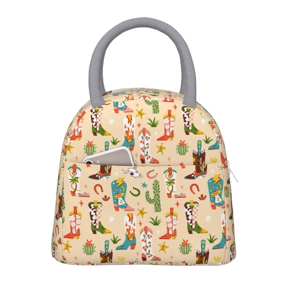 Hirioo Groovy American Western Footwear for Eco-friendly Lunch Box,Leakproof Lunch Box for School, Work, Travel, and Picnics,Perfect for Meal Prep