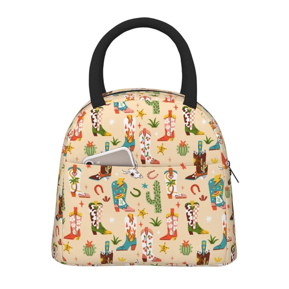 Hirioo Groovy American Western Footwear for Eco-friendly Lunch Box,Leakproof Lunch Box for School, Work, Travel, and Picnics,Perfect for Meal Prep
