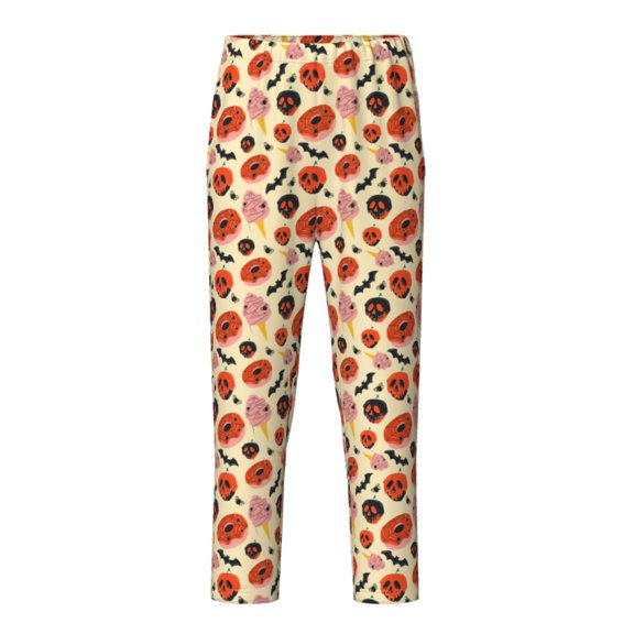 Hirioo Halloween Donut for Teenagers' Pajama Pants Womens Lounge Pants with Pockets Pj Bottoms Pants for Men-Medium