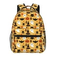 thumbnail image 1 of Hirioo Halloween Ghost Pumpkin Print Laptop Backpack Lightweight Casual Travel Daypack for College Workplace Travel, 1 of 5