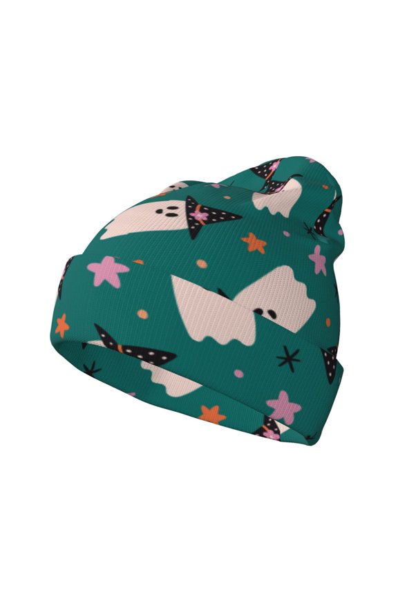 Halloween Ghosts for Men's Knit Cuffed Beanie for Outdoor Activities Unisex