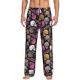 thumbnail image 1 of Hirioo Halloween Skeleton for Men's PJ Pajama Pants Sleep Pants Men's Home Trousers with Pockets,S-3XL-Medium, 1 of 6