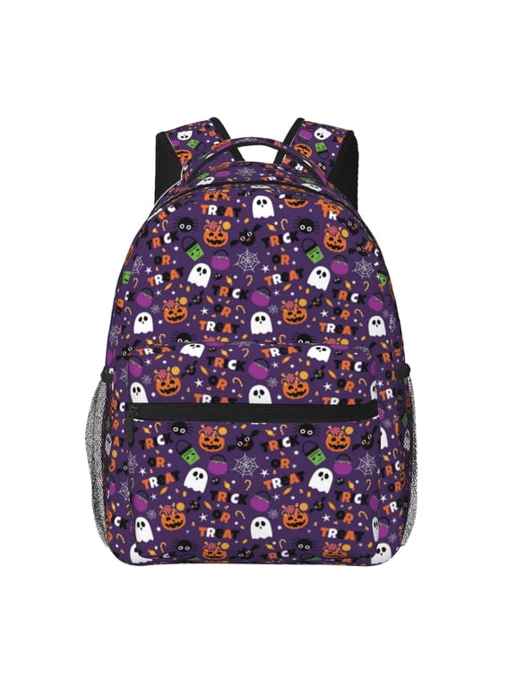 Halloween Sweet Candy Print Laptop Backpack Lightweight Casual Travel Daypack for College Workplace Travel