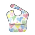 thumbnail image 1 of Hirioo Hand Drawn Colored Hearts for Baby Waterproof Pocket Bib Adjustable Closed for Babies Toddlers with Large Pocket 6-24Months, 1 of 8