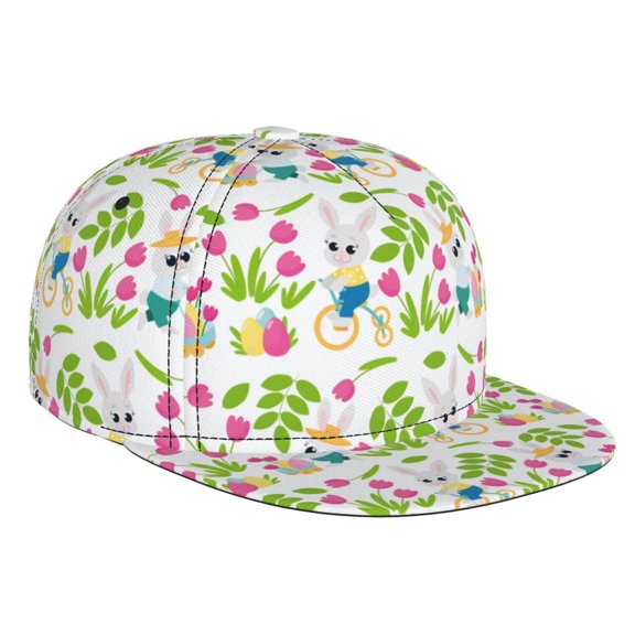 Hirioo Happy Easter for Baseball Cap Men Cap Flat Brim for Men Women Teens Adjustable Baseball Cap