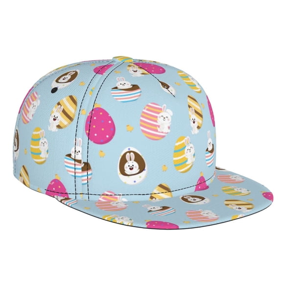 Hirioo Happy Easter for Baseball Cap Men Cap Flat Brim for Men Women Teens Adjustable Baseball Cap