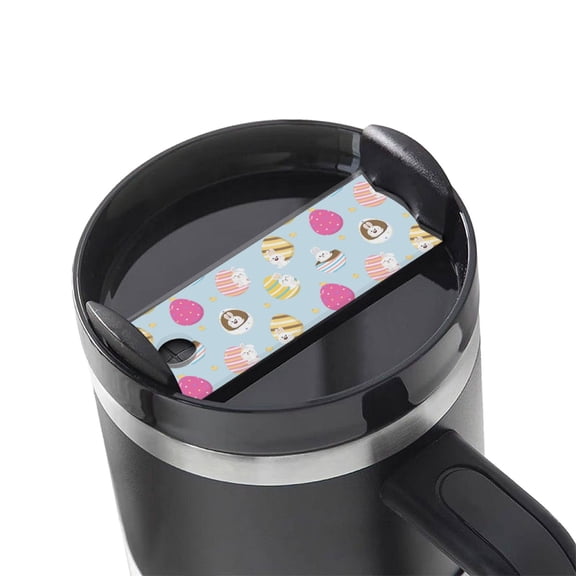 Hirioo Happy Easter for Stanley Cup Lid Nameplate Personalized Acrylic Nameplate Tumbler Lid Topper(30oz , 40oz)