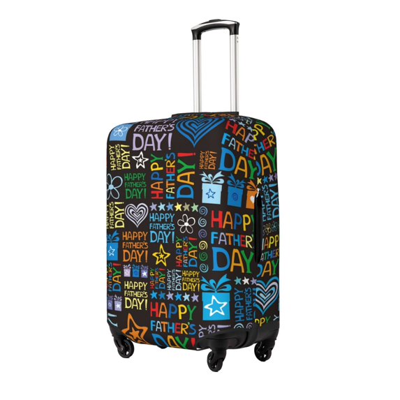 Hirioo Happy Father Day for Elasticity Suitcase Cover (No luggage Included) Durable Luggage Protector Fits 18-32 Inch Luggage-Small