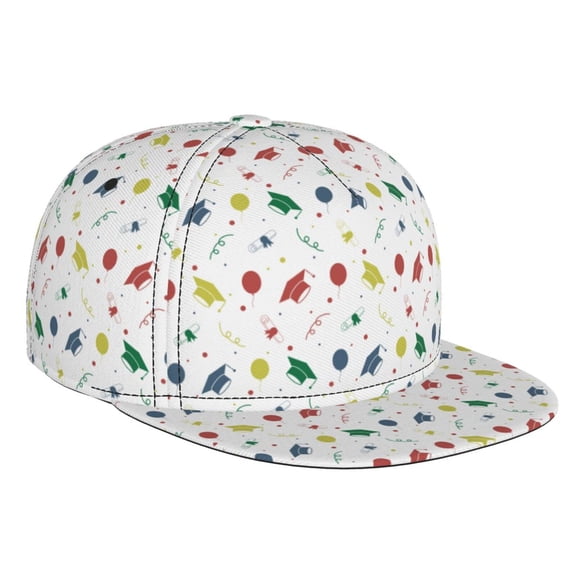 Hirioo Happy Graduation for Baseball Cap Men Cap Flat Brim for Men Women Teens Adjustable Baseball Cap