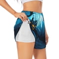 thumbnail image 1 of Hirioo Happy Halloween-1 for Women's Double Layer Athletic Shorts High-Performance Gym Shorts with Inner Pocket, Elastic Waistband-Medium, 1 of 7