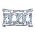thumbnail image 1 of Hirioo Happy Snowmen Snowfall for Plush Pillow Cover for Bedroom and Living Room ,Elegant, Comfortable Home Decor-20"x30", 1 of 6