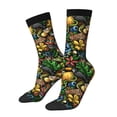 thumbnail image 1 of Hirioo Hawaiian Culture Symbols Pattern Adult Middle Tube Socks Breathable Sock Non-Pilling,Contrasting Color Design, 1 of 6