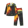 thumbnail image 1 of Hirioo Hawaiian Style Bald Eagle for Men's Pajama Sets 2 Piece Pjs Men's Long-Sleeved Pajama Set Button Down Sleepwear,S-XXL-Medium, 1 of 7