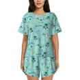 thumbnail image 1 of Hirioo Hawaiian Style for Women's 2 Piece Short-Sleeved Pajama PJ Sets for Women Shorts with Pockets Womens Lounge Set-Medium, 1 of 6