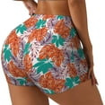 thumbnail image 1 of Hirioo Hawaiian Style for Women's Workout Shorts Seamless Scrunch Short Gym Yoga Running Sport Active Exercise Fitness Shorts-Large, 1 of 8