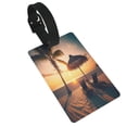 thumbnail image 1 of Hirioo Hawaiian Sunset Beach for Luggage ID Tag with Adjustable Strap Travel Baggage Bag Tags Suitcase Identify Labels for Women Men, 1 of 7