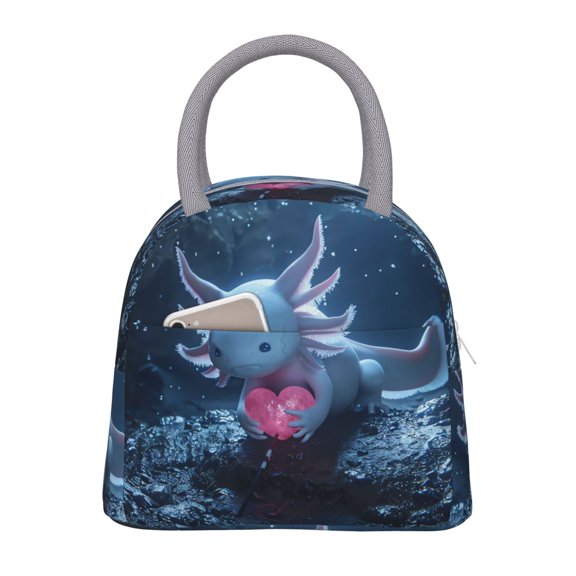 Hirioo Heart Axolotl for Eco-friendly Lunch Box,Leakproof Lunch Box for School, Work, Travel, and Picnics,Perfect for Meal Prep