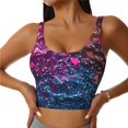 thumbnail image 1 of Hirioo Heart Confetti on Glitter for Women's Sports Vest with Full-Print Design, Stretchy Fabric and Removable Pads-X-Large, 1 of 8