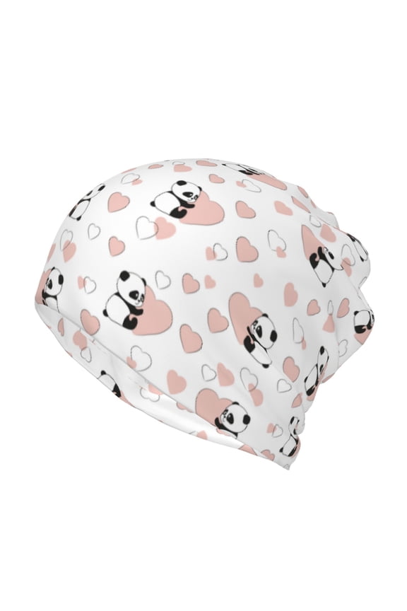 Heart Panda for Multifunction Beanie Hat for Men and Women Unisex for Winter Sports, Outdoor Activities, and Daily Wear