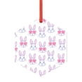 thumbnail image 1 of Hirioo Heart Rabbit for Acrylic Christmas Pendant Hanging Christmas Tree Ornaments, Car, Home, Office Gift Decor-Hexagon, 1 of 7
