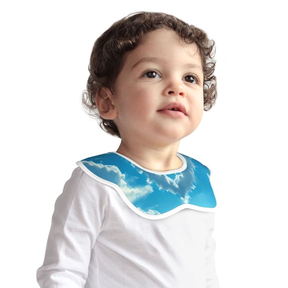 Hirioo Heart Shaped Cloud for Baby Cotton Petal Bib Drool Bibs for Baby Boy Unisex