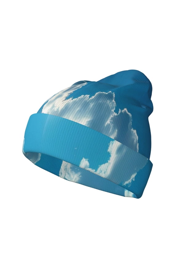 Heart Shaped Cloud for Men's Knit Cuffed Beanie for Outdoor Activities Unisex